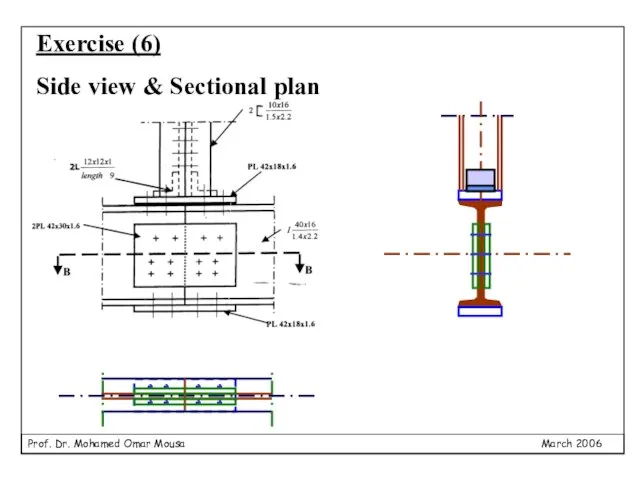 Exercise (6) Side view & Sectional plan