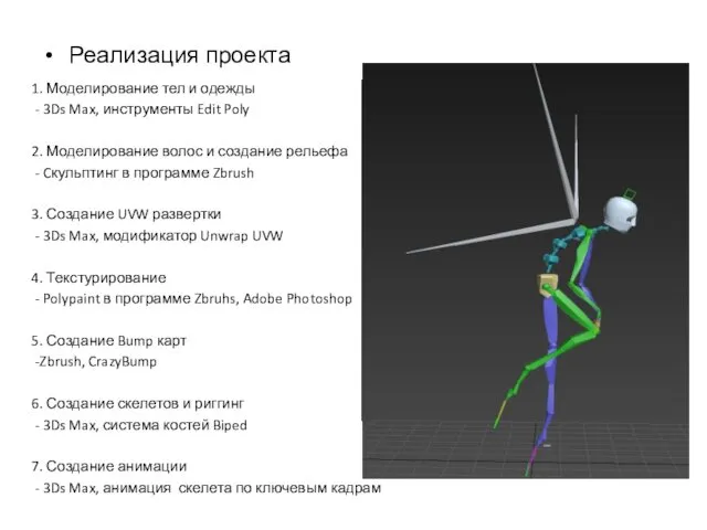 Реализация проекта 1. Моделирование тел и одежды - 3Ds Max,