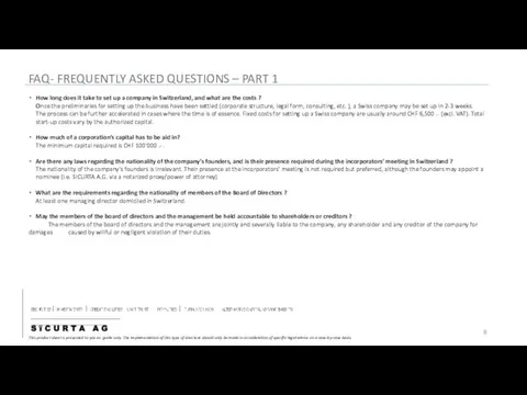 FAQ- FREQUENTLY ASKED QUESTIONS – PART 1 How long does