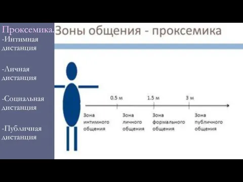 Проксемика. -Интимная дистанция -Личная дистанция -Социальная дистанция -Публичная дистанция