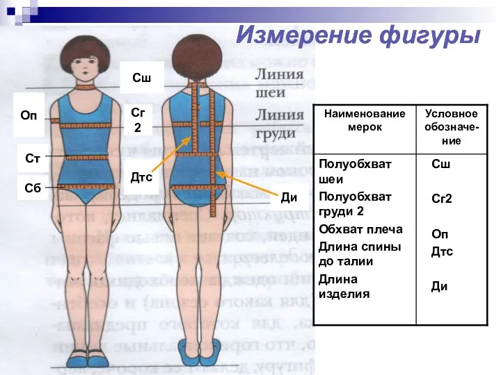 Ди Дтс Сг2 Сш Оп Измерение фигуры Сб Ст Измерение фигуры