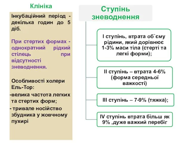 Клініка Інкубаційний період - декілька годин до 5 діб. При