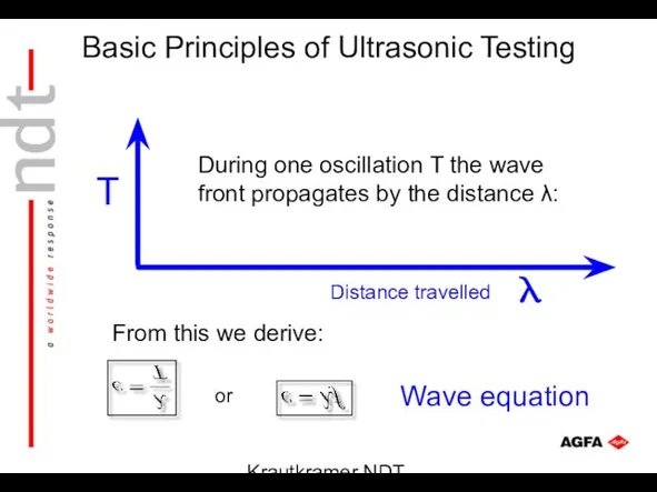 Krautkramer NDT Ultrasonic Systems T Distance travelled From this we