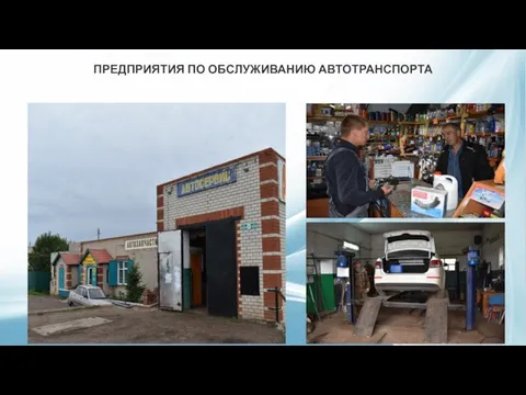 ПРЕДПРИЯТИЯ ПО ОБСЛУЖИВАНИЮ АВТОТРАНСПОРТА