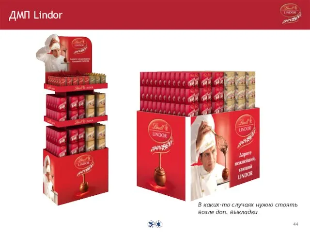 ДМП Lindor В каких-то случаях нужно стоять возле доп. выкладки