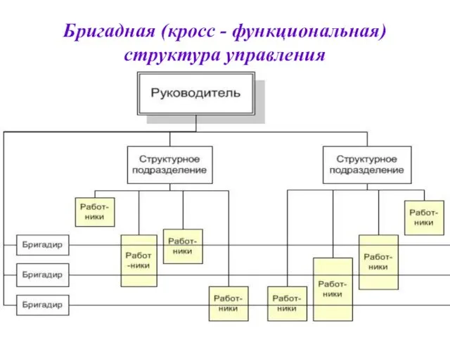 Бригадная (кросс - функциональная) структура управления