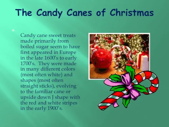 The Candy Canes of Christmas Candy cane sweet treats made