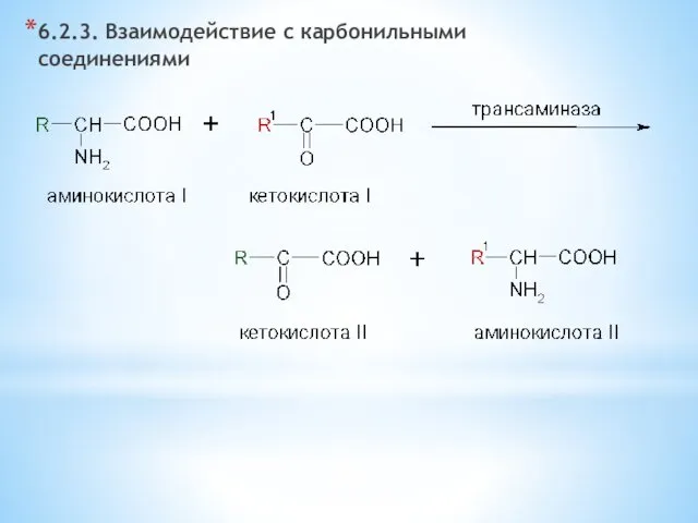 6.2.3. Взаимодействие с карбонильными соединениями