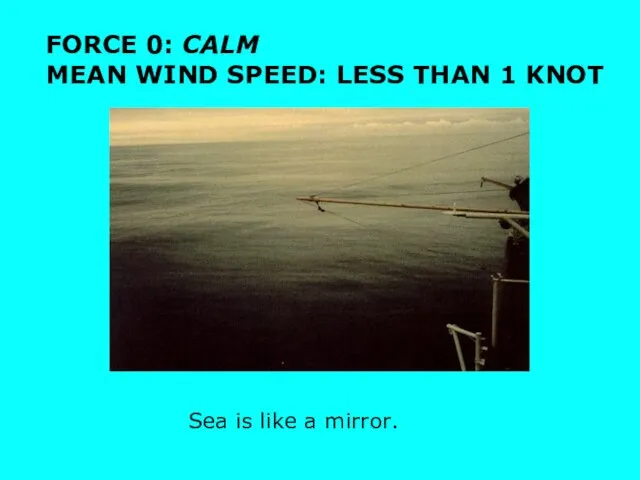 Sea is like a mirror.