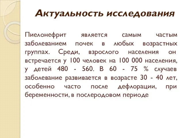 Пиелонефрит является самым частым заболеванием почек в любых возрастных группах.