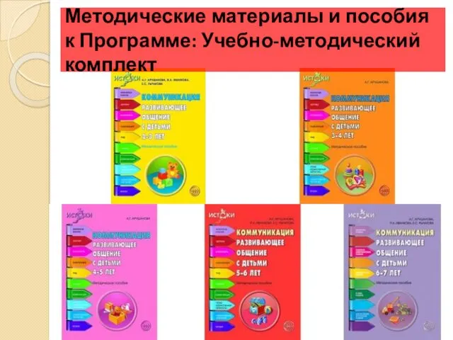 Методические материалы и пособия к Программе: Учебно-методический комплект