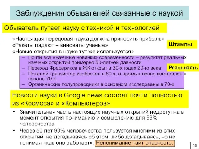 «Настоящая передовая наука должна приносить прибыль» «Ракеты падают – виноваты