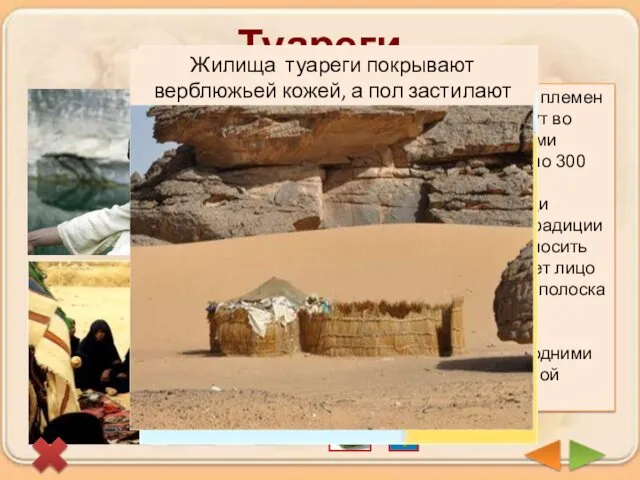 Туареги Важнейшие из берберийских племен Северной Африки. Они живут во