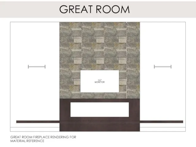 GREAT ROOM GREAT ROOM FIREPLACE RENDERING FOR MATERIAL REFERENCE