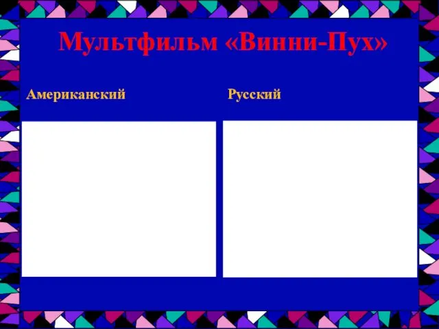 Мультфильм «Винни-Пух» Американский Русский