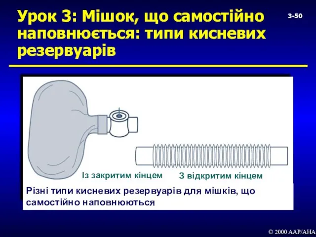 Урок 3: Мішок, що самостійно наповнюється: типи кисневих резервуарів ©