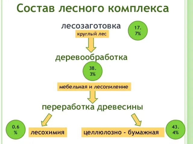 Состав лесного комплекса лесозаготовка круглый лес деревообработка мебельная и лесопиление