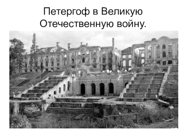 Петергоф в Великую Отечественную войну.