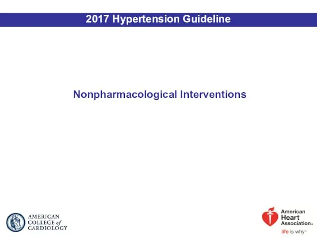 Nonpharmacological Interventions 2017 Hypertension Guideline