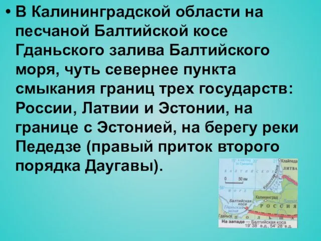 В Калининградской области на песчаной Балтийской косе Гданьского залива Балтийского