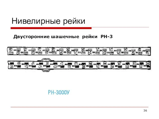 Нивелирные рейки Двусторонние шашечные рейки РН-3