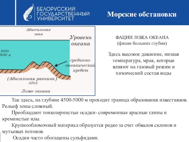 Так здесь, на глубине 4500-5000 м проходит граница образования известняков.