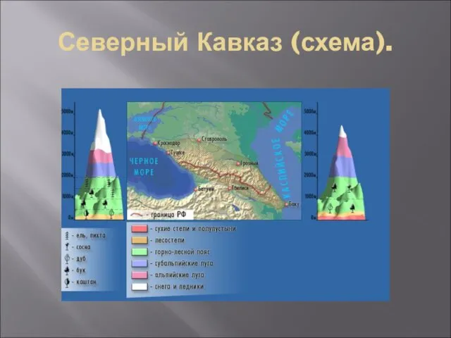 Северный Кавказ (схема).