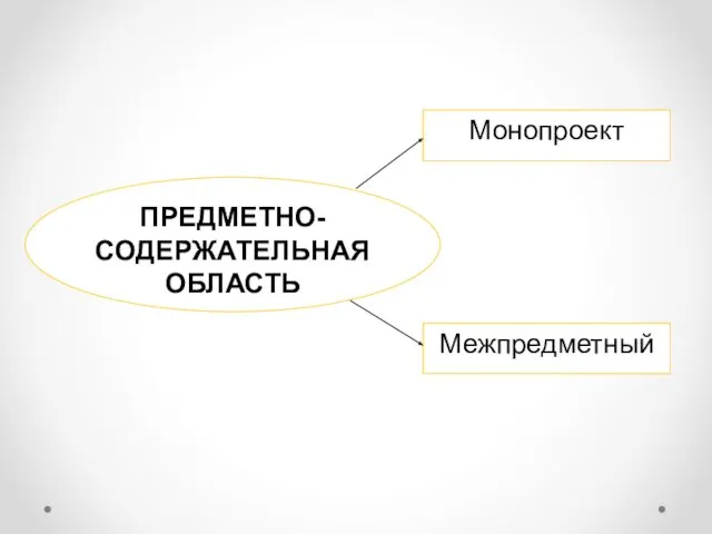 ПРЕДМЕТНО-СОДЕРЖАТЕЛЬНАЯ ОБЛАСТЬ Монопроект Межпредметный