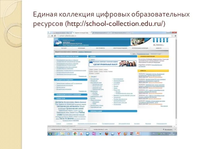 Единая коллекция цифровых образовательных ресурсов (http://school-collection.edu.ru/)