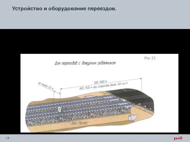 Устройство и оборудование переездов. Сигнальные знаки «С» устанавливают с правой