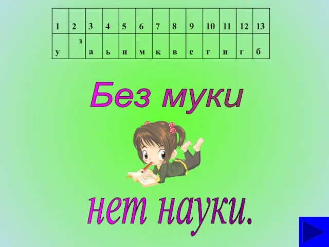 Без муки нет науки.