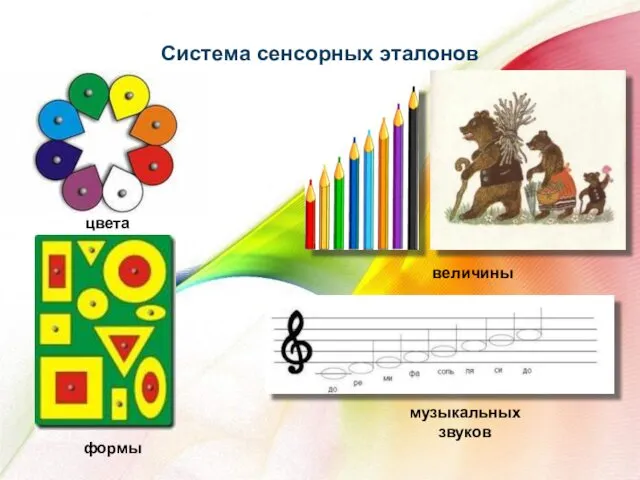 Система сенсорных эталонов цвета формы музыкальных звуков величины