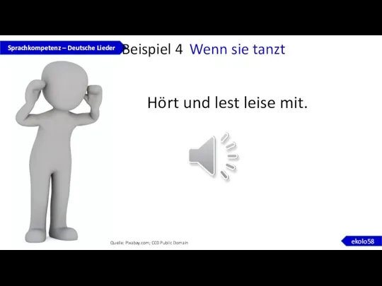 Sprachkompetenz – Deutsche Lieder ekolo58 Quelle: Pixabay.com; CC0 Public Domain