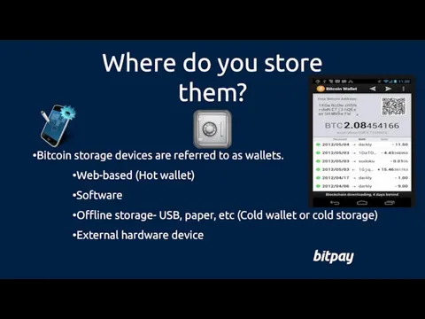 Where do you store them? Bitcoin storage devices are referred