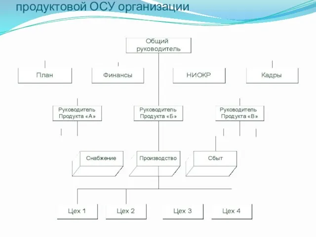 Принципиальная схема дивизиональной продуктовой ОСУ организации