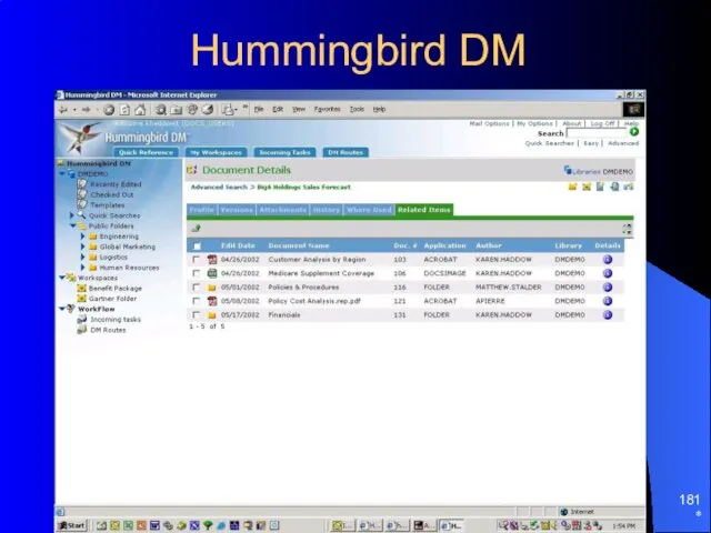 * Hummingbird DM