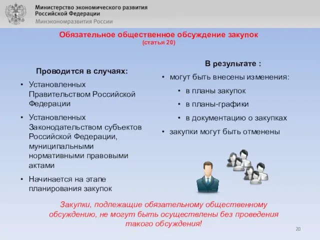 Проводится в случаях: Установленных Правительством Российской Федерации Установленных Законодательством субъектов Российской Федерации, муниципальными