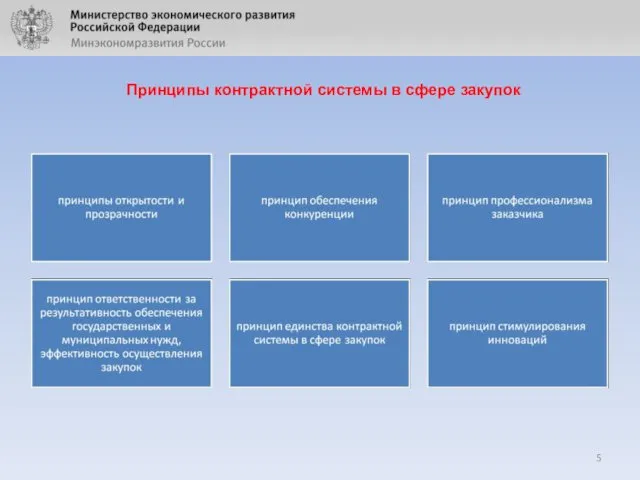 Принципы контрактной системы в сфере закупок