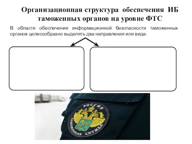 Организационная структура обеспечения ИБ таможенных органов на уровне ФТС В