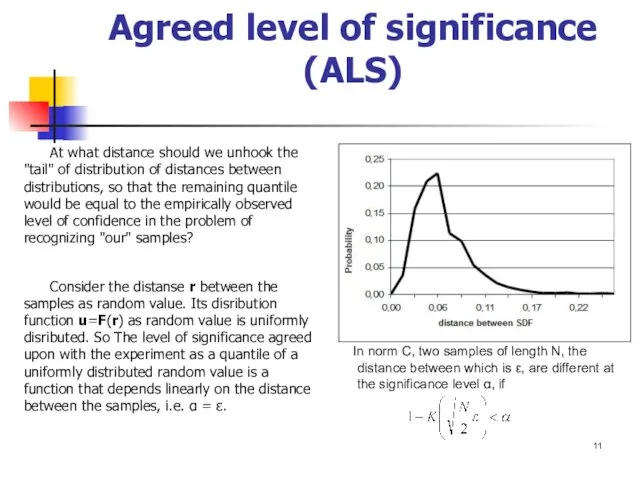 Agreed level of significance (ALS) At what distance should we