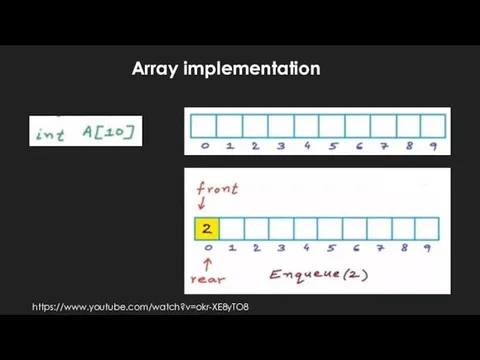 Array implementation https://www.youtube.com/watch?v=okr-XE8yTO8