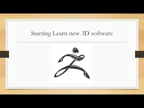Starting Learn new 3D software