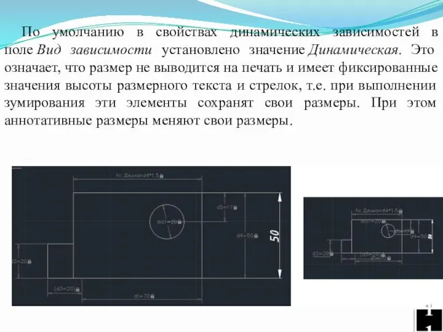 По умолчанию в свойствах динамических зависимостей в поле Вид зависимости