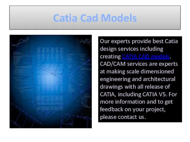 Catia Cad Models Our experts provide best Catia design services including creating CATIA