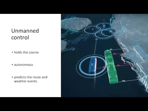 Unmanned control holds the course autonomous predicts the route and weather events
