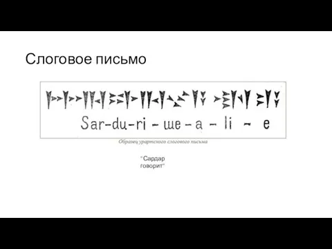 Слоговое письмо "Сардар говорит"