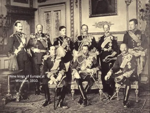 Nine kings of Europe at Windsor, 1910.