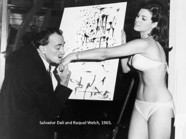 Salvador Dalí and Raquel Welch, 1965.