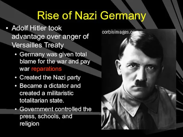 Rise of Nazi Germany Adolf Hitler took advantage over anger