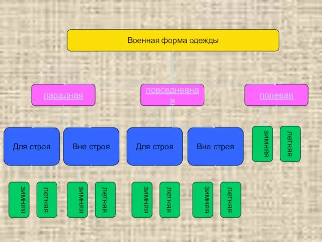 Военная форма одежды парадная повседневная полевая Для строя Вне строя